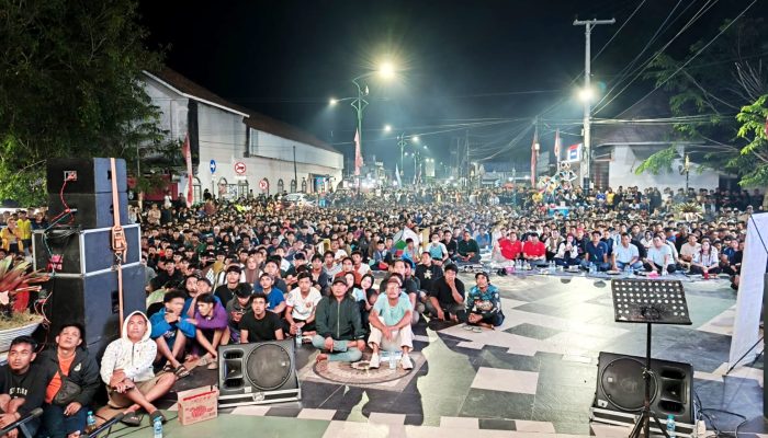 Nobar Final Piala Dunia 2026 di Simpang Lima Toboali Membludak, Ribuan Warga Padati Lokasi
