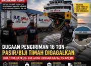 Satlap Tricakti Sebut Pengiriman Pasir Timah Ilegal ke Jakarta Berhasil Digagalkan