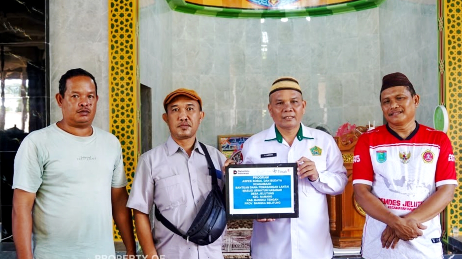 PT Timah Bantu Pembangunan Masjid Uswatun Hasanah Lewat Program TJSL