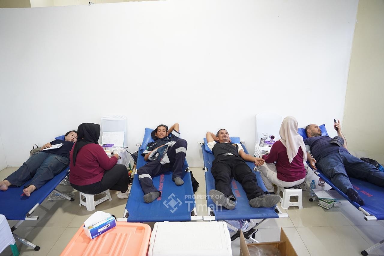 Donor Darah Warnai Bulan Bakti HUT ke-50 PT Timah di Bangka Tengah