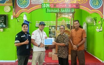 PT Timah Salurkan Bantuan untuk Masjid Nur Hidayah di Karimun, Digunakan untuk Beli AC