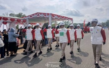 Tampil Terbaik, Regu Gerak Jalan PT Timah Kembali Sabet Juara di HUT Ke-81 RI Bangka Barat