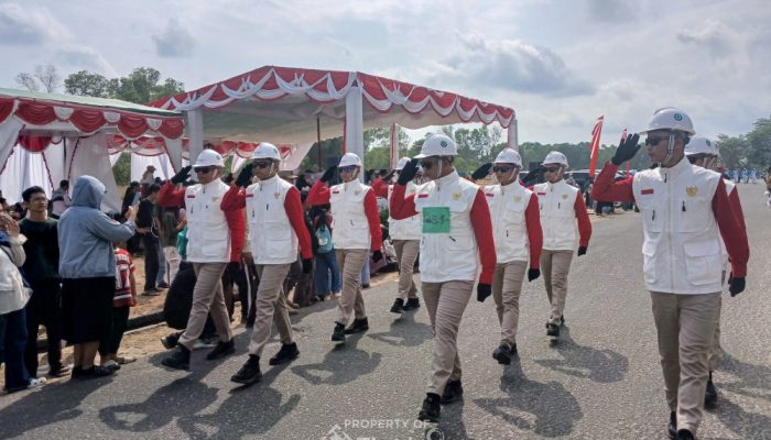 Tampil Terbaik, Regu Gerak Jalan PT Timah Kembali Sabet Juara di HUT Ke-81 RI Bangka Barat