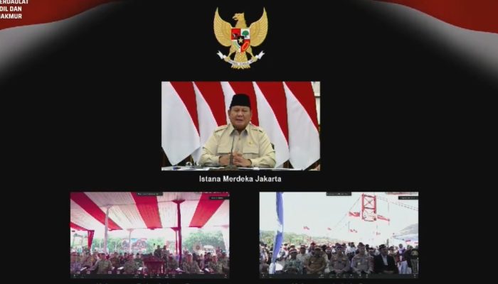 Resmikan 3.395 Jembatan dan 3.000 Sumber Air Bersih, Prabowo : Bukti TNI/Polri Berbakti untuk Rakyat