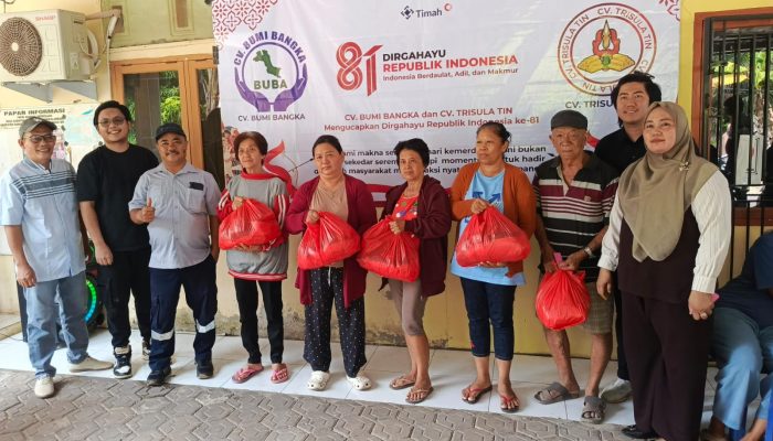 Semarak HUT RI ke-81, CV Buba dan Trisula Salurkan 1.500 Paket Sembako ke Warga