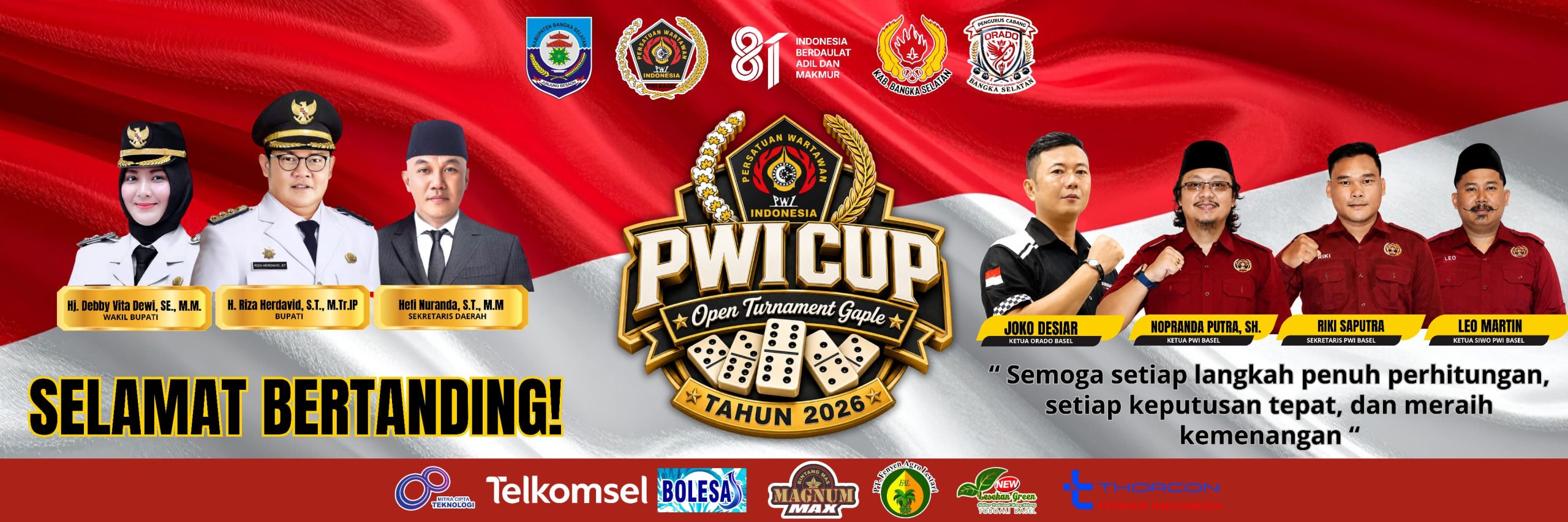 PWI Basel Ajak Masyarakat Ramaikan Tournament Gaple PWI Cup dan UMKM Kemerdekaan