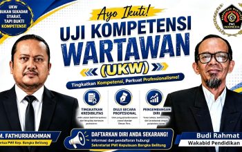 PWI Babel Buka UKW Oktober 2026, Ada 5 Kelas untuk Wartawan Muda hingga Utama