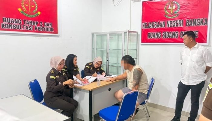 Berkas P21, Polda Babel Limpahkan Tersangka AK Ke Kejari Bangka