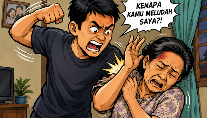 Hanya Gara-gara Hal Sepele, Pria di Toboali Tega Pukuli dan Tendang Ibu Kandung Usai Shalat Magrib