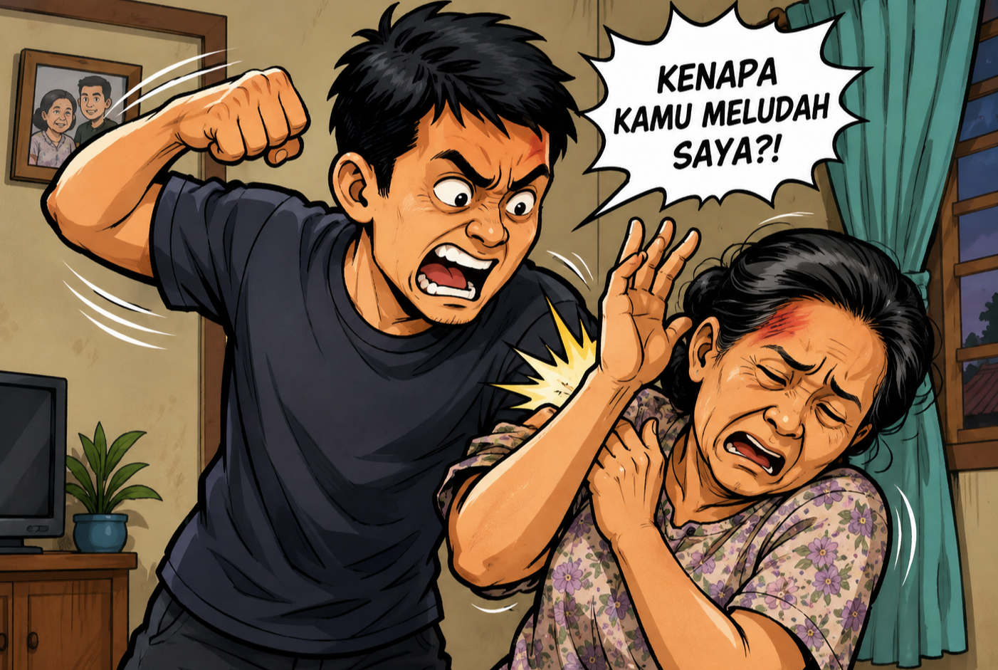 Hanya Gara-gara Hal Sepele, Pria di Toboali Tega Pukuli dan Tendang Ibu Kandung Usai Shalat Magrib