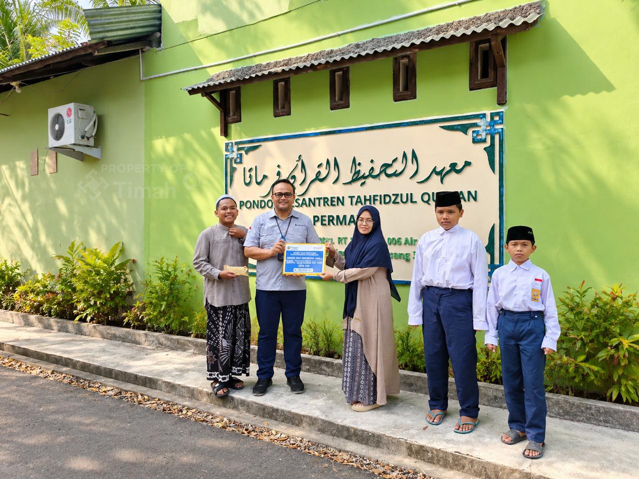 Perkuat Pendidikan Keagamaan, PT Timah Bantu Sarana Belajar Pesantren Tahfizhul Qur’an Permata Belitung