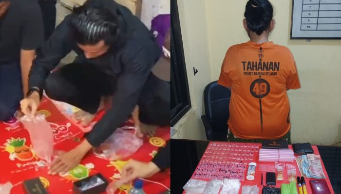 Gerebek Rumah IRT di Toboali, Satnarkoba Polres Basel Sita 62 Paket Sabu Siap Edar