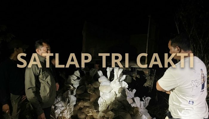 Satlap Tri Cakti Amankan 175 Karung Timah di Pantai Munsang, Diduga Siap Selundup ke Luar Negeri