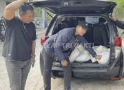 Personel Satlap Tricakti Gagalkan Penyelundupan 3,6 Ton Pasir Timah di Air Saga Belitung.