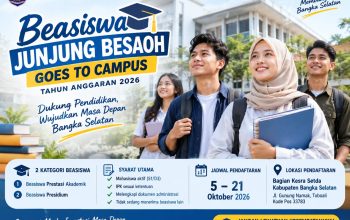 Pemkab Bangka Selatan Buka Beasiswa Junjung Besaoh 2026, Ini Syarat dan Jadwal Pendaftarannya