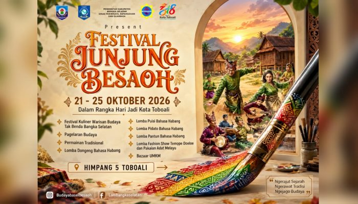 Digelar 5 Hari di Himpang Lime, Festival Junjung Besaoh 2026 Siap Semarakkan Hari Jadi Kota Toboali