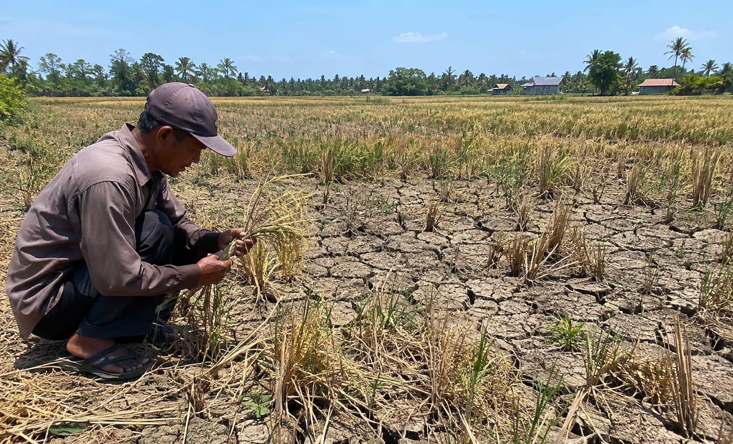 Dampak Kemarau Panjang, 104 Hektare Sawah di Bangka Selatan Gagal Panen