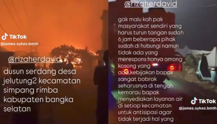 Warga Dusun Serdang Semprot Damkar Basel: Bilang Otw, Ditelepon Jam 3 Sore Baru Tiba Jam 8 Malam