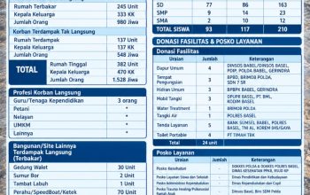 Update Kebakaran Dusun Serdang: 382 Rumah Terdampak dan 1.528 Jiwa Jadi Korban