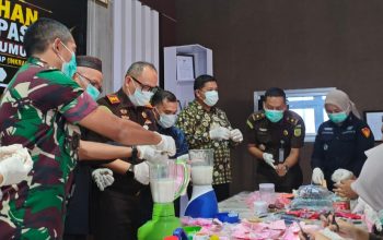 Dandim 0431 Bangka Barat Hadiri Pemusnahan Ratusan Gram Narkoba di Kejari