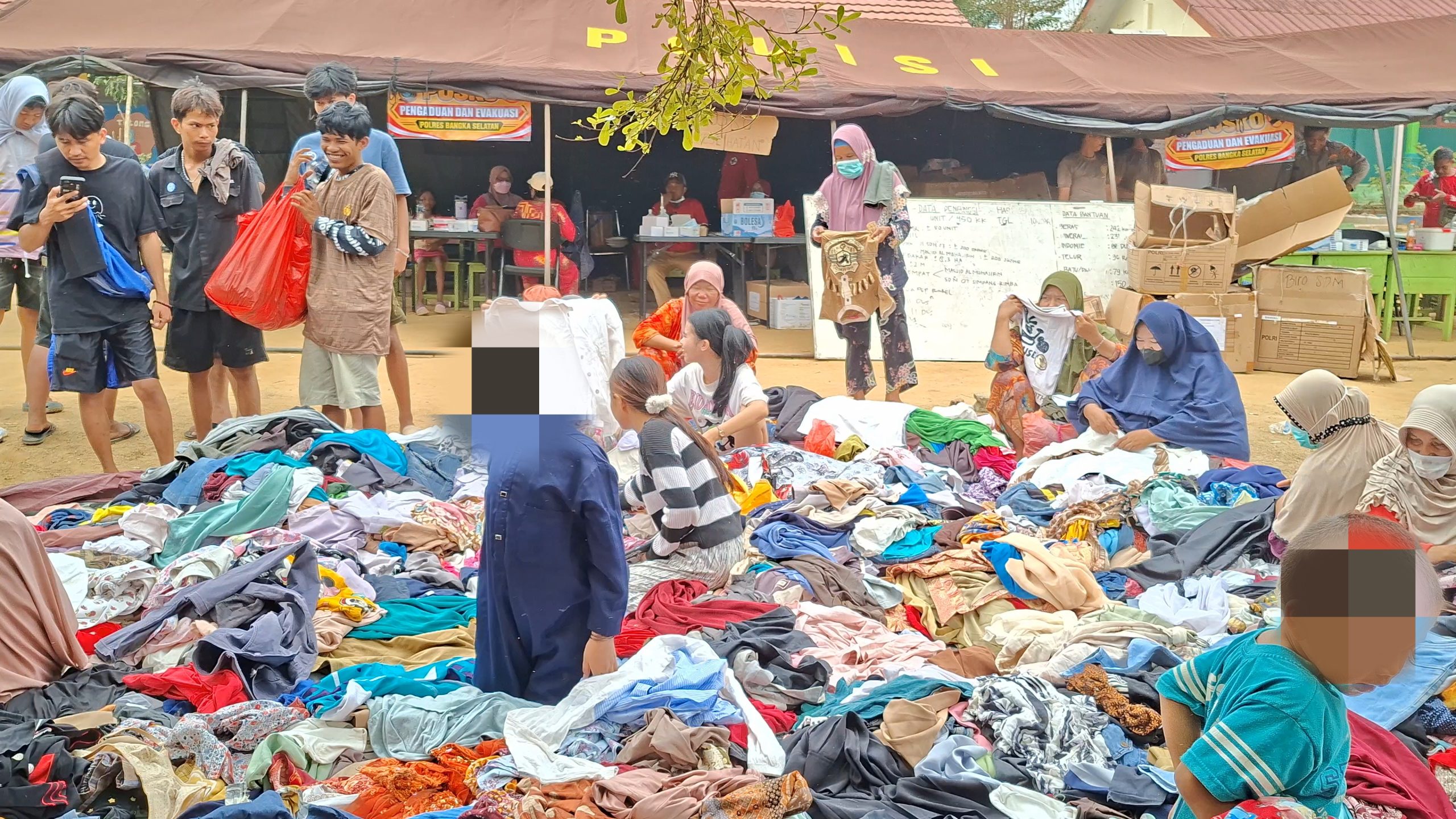 Donasi Pakaian Korban Kebakaran Dusun Serdang Melimpah, Pemkab Basel Segera Lakukan Penataan