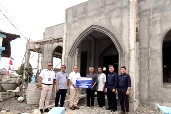 PT Timah Gelontorkan Rp400 Juta untuk Pembangunan Masjid Al Ikhlas di Belitung